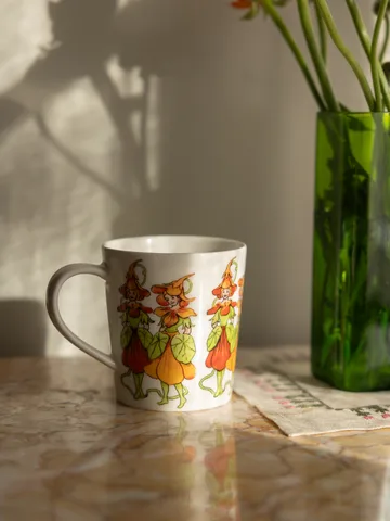 Nasturtium Tasse mit Henkel 40 cl - White - Design House Stockholm