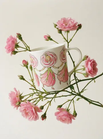 Rose Tasse mit Henkel - 40 cl - Design House Stockholm