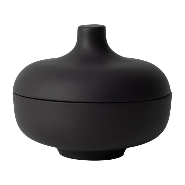 Sand Schale mit Deckel M Ø12cm - Black clay - Design House Stockholm