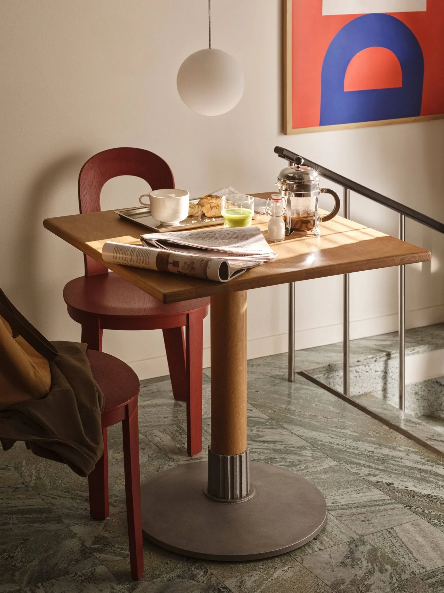 Tock Table Esstisch, Dunkle Eiche, 75x75x76 cm Design House Stockholm