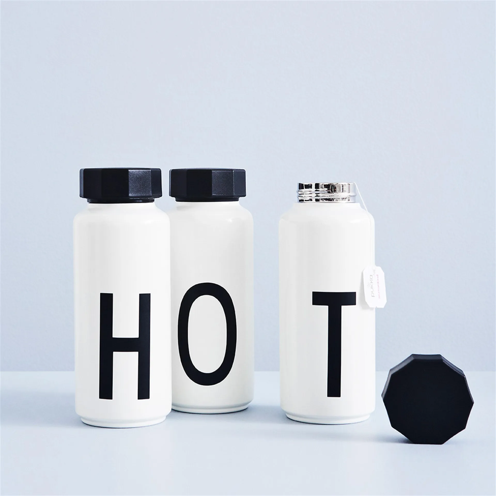AJ Vintage Thermosflasche, T Design Letters