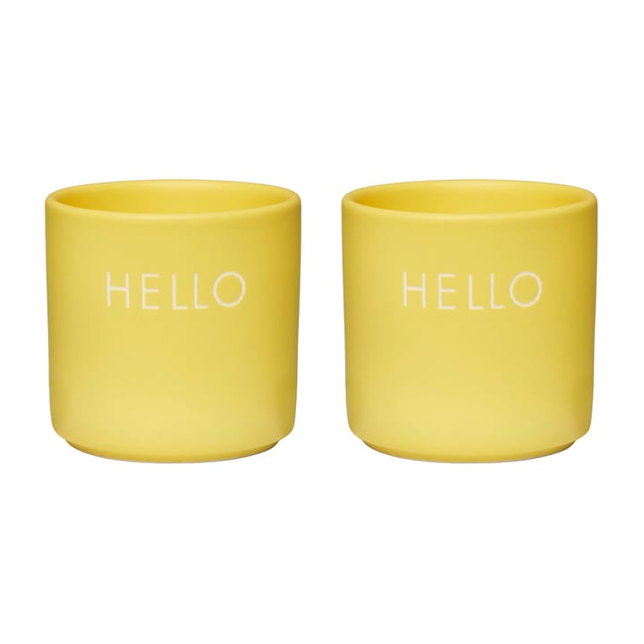 Design Letters Eierbecher 2er Pack, Hello-yellow Design Letters