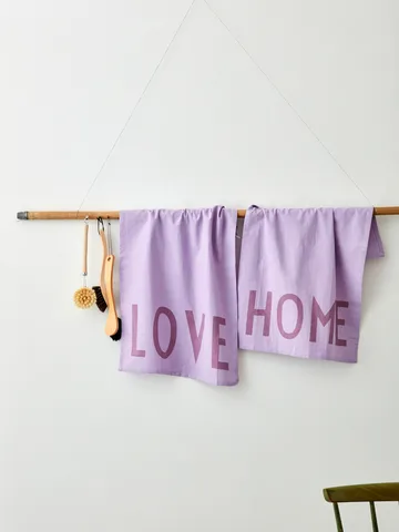 Design Letters Favorit Geschirrtuch 2-teilig - Love-home-lavender - Design Letters