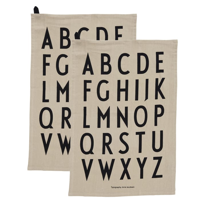 Design Letters Geschirrtuch 40 x 60cm 2er Pack, Beige Design Letters