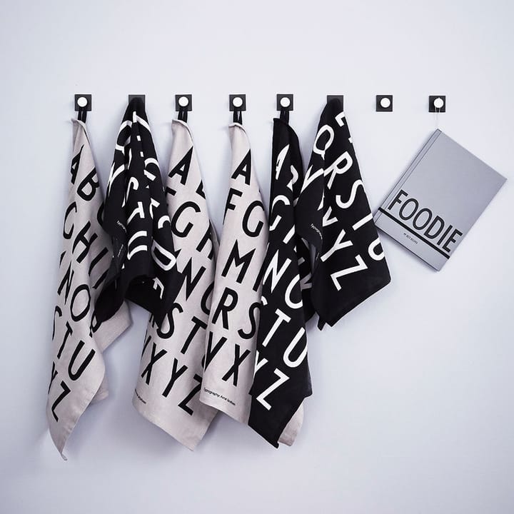 Design Letters Geschirrtuch 40 x 60cm 2er Pack, Schwarz Design Letters