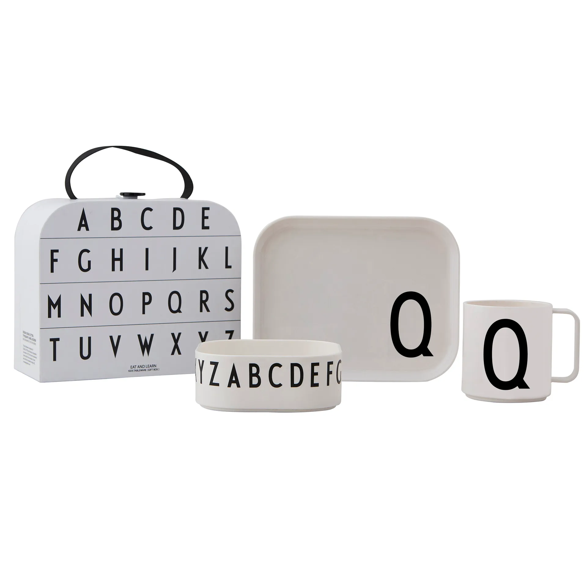 Design Letters Kindergeschirr Set, Q Design Letters