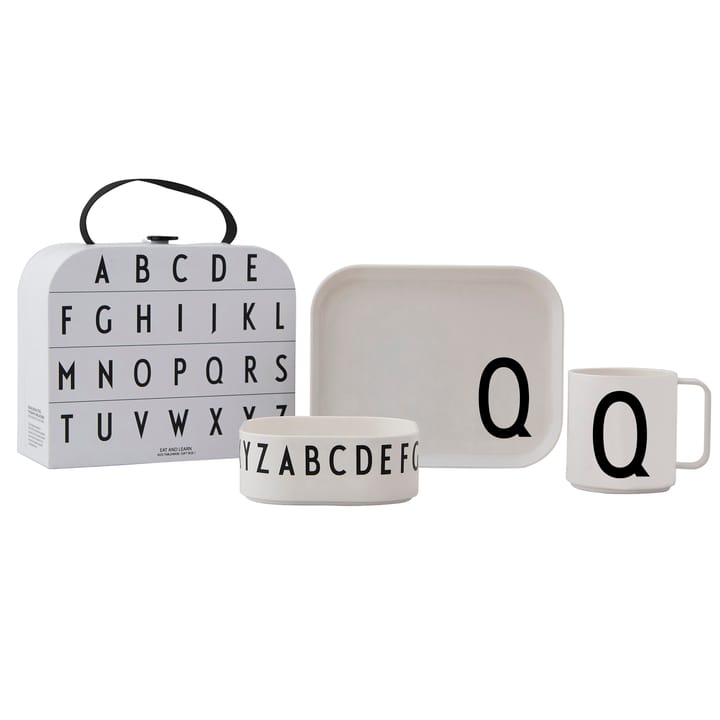 Design Letters Kindergeschirr Set, Q Design Letters
