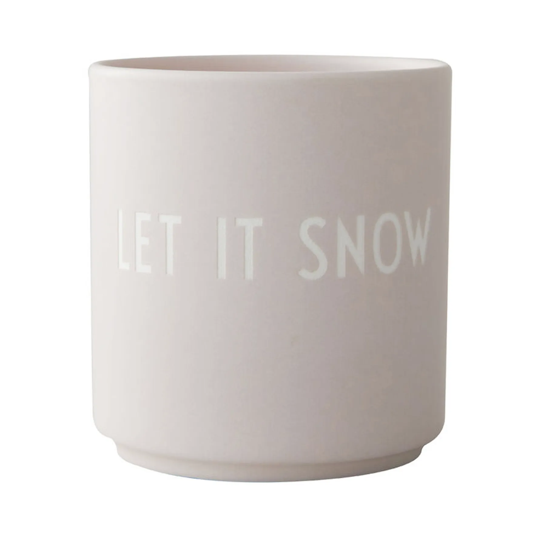 Design Letters Lieblingsbecher 25cl, Let it snow-pastel beige Design Letters
