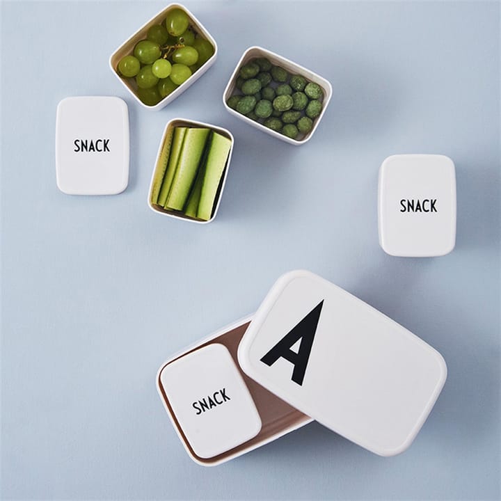 Design Letters Snackbox für Lunchbox, Weiß Design Letters