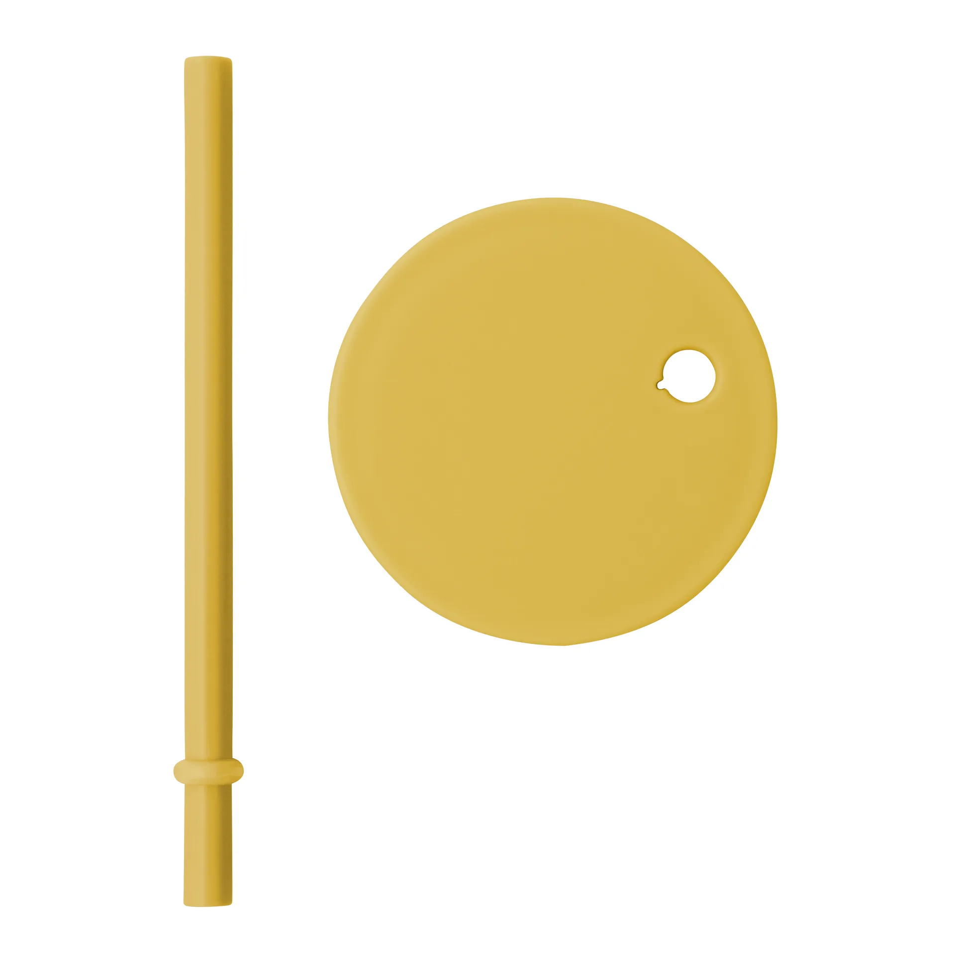 Design Letters Strohhalm mit Deckel, Mustard Design Letters