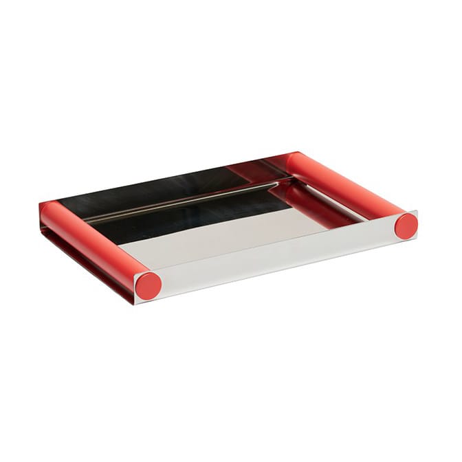Ray tray disco Tablett 20,5x30 cm - Red coral, Edelstahl - Design Letters