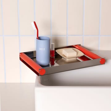 Ray tray disco Tablett 20,5x30 cm - Red coral, Edelstahl - Design Letters