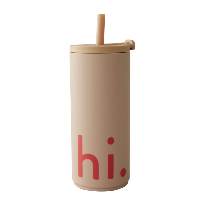 Travel Life Thermosbecher mit Strohhalm 50cl - Hi-beige - Design Letters