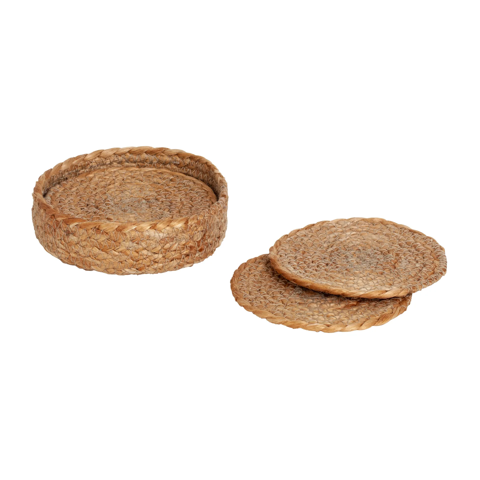 Elin Glas-Untersetzer Ø 10,5 cm 6er-Pack, Natur Dixie