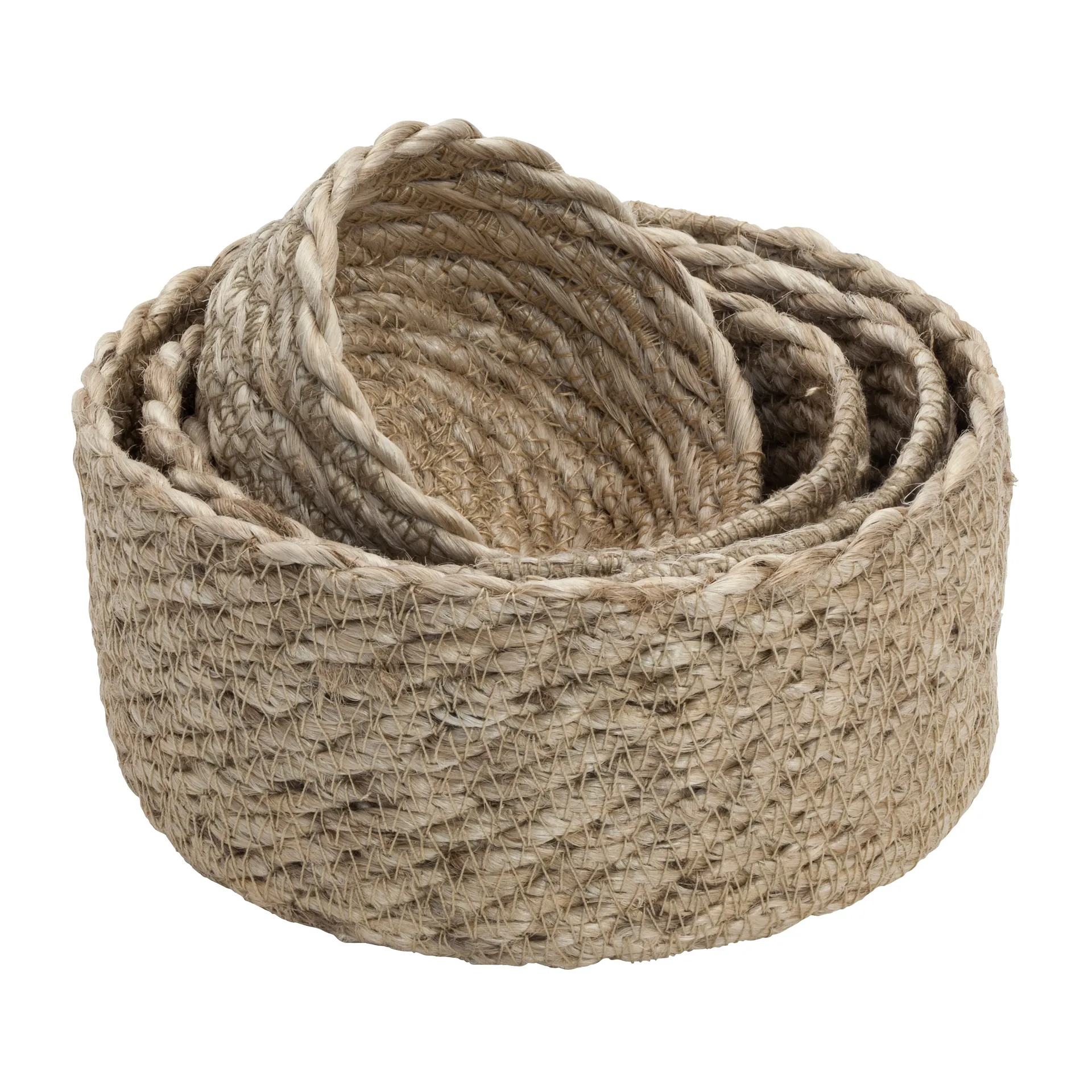 Elin Jutekorb mini twist 4er Pack, Natur-grau Dixie