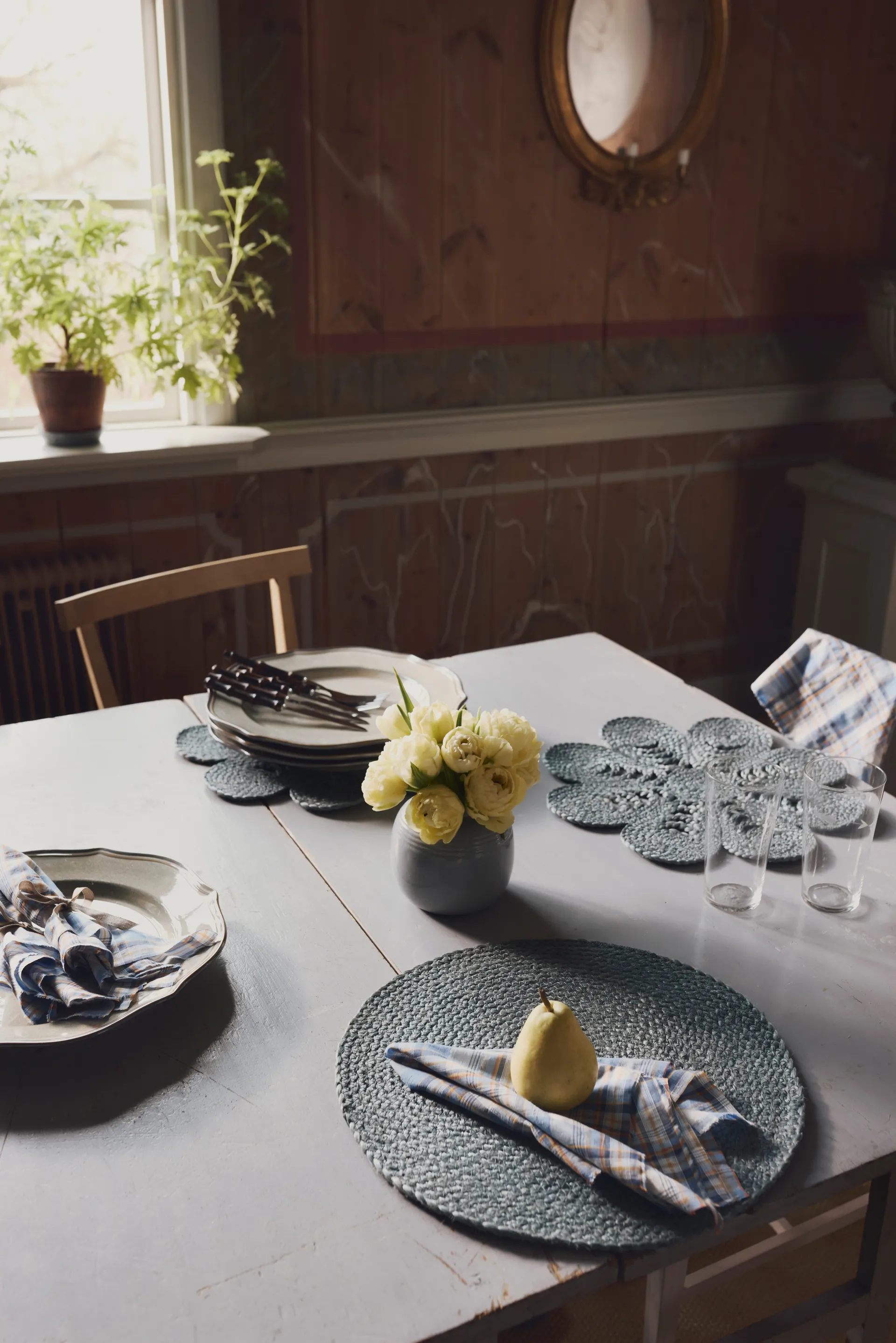 Elin Platzdecke oval, Horizon blue Dixie