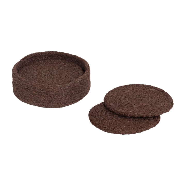 Ella Glasuntersetzer Ø10,5cm 6er Pack, Pure brown Dixie