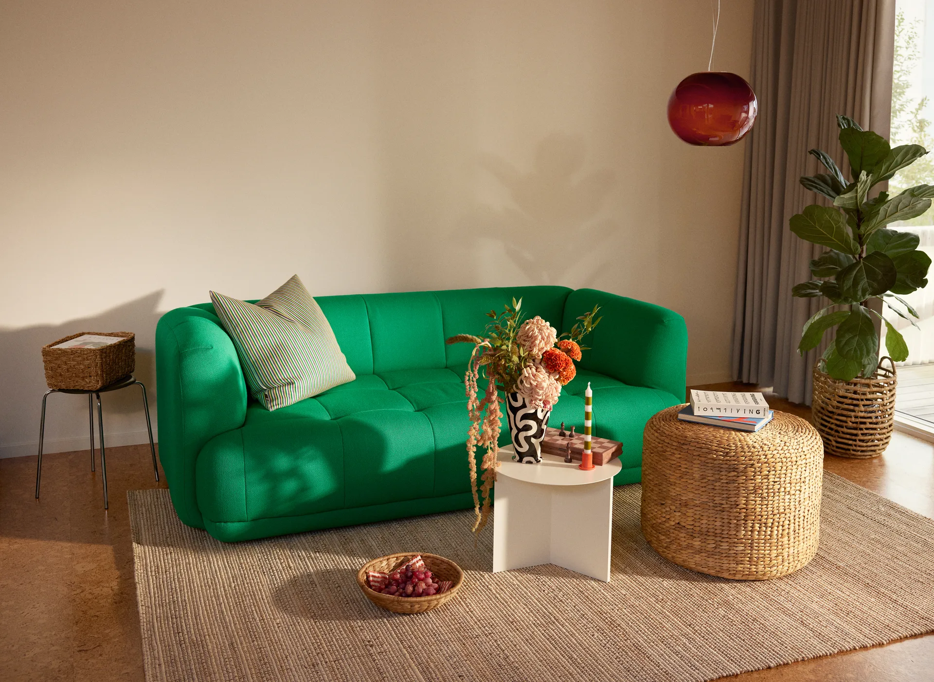 Filip Teppich, White melange, 190 x 290cm Dixie