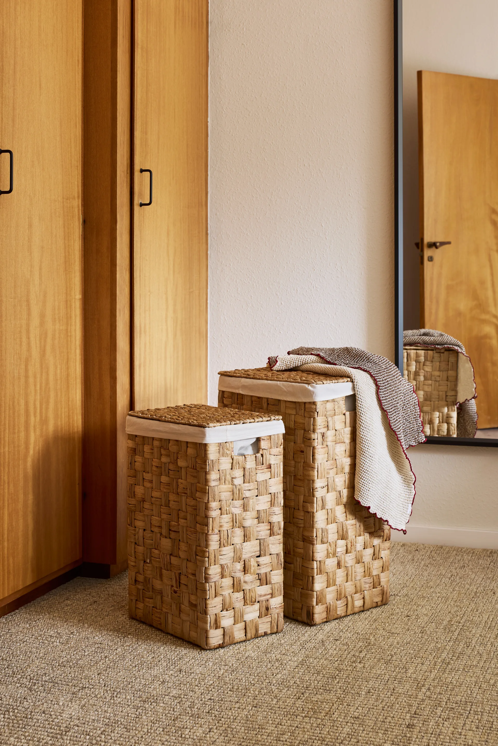 Lily Wäschekorb rechteckig 2-teilig, Natural Dixie