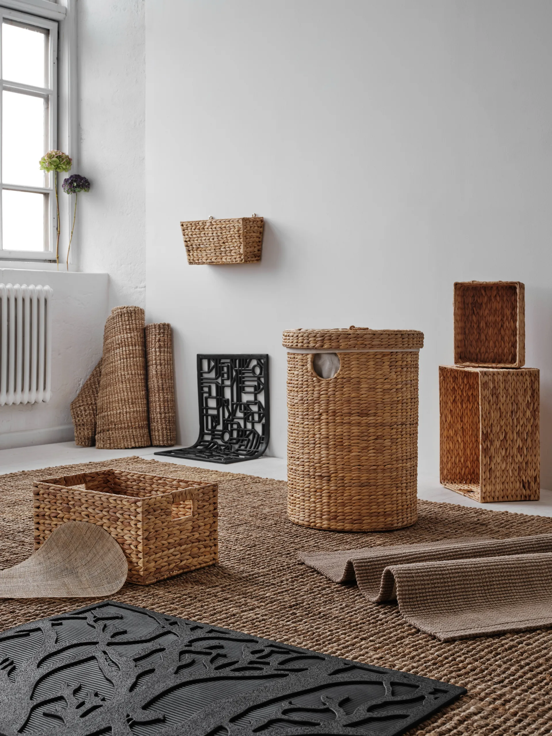 Lily Wäschekorb rund 2-teilig, Natural Dixie