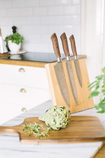 Akira Messerset aus Edelstahl 3 Messer - Braun - Dorre