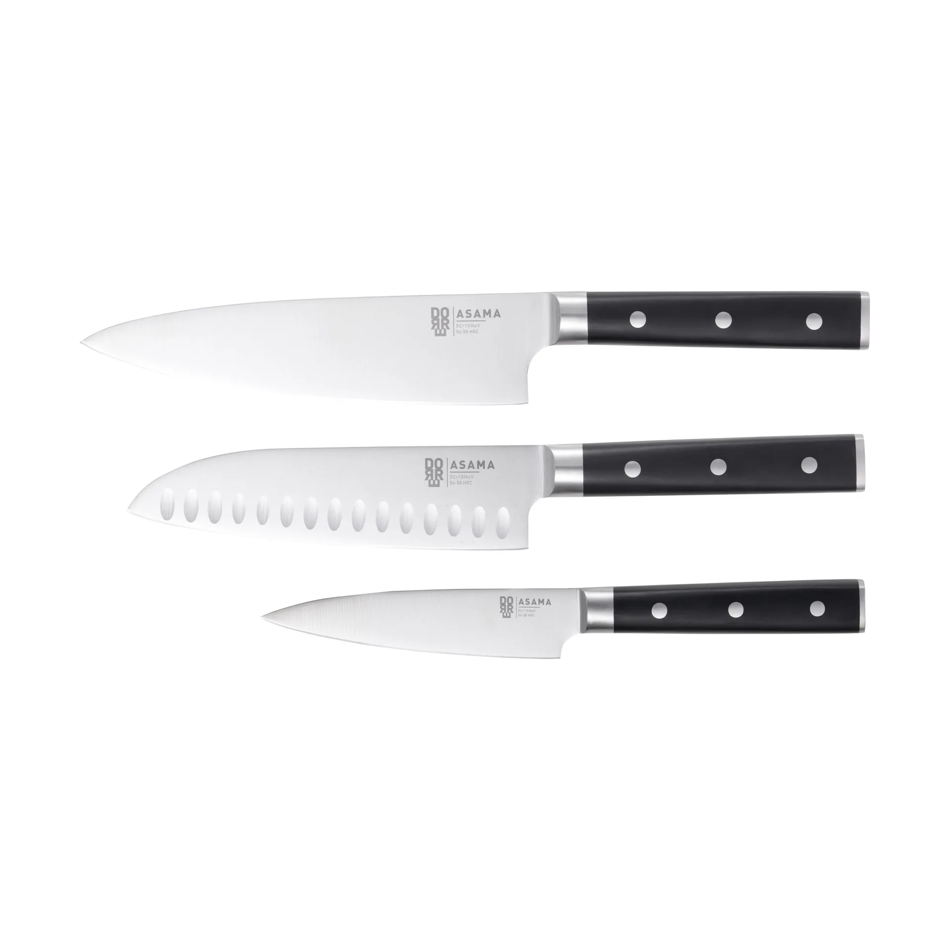 Asama Messer-Set, Edelstahl, 3-teilig Dorre