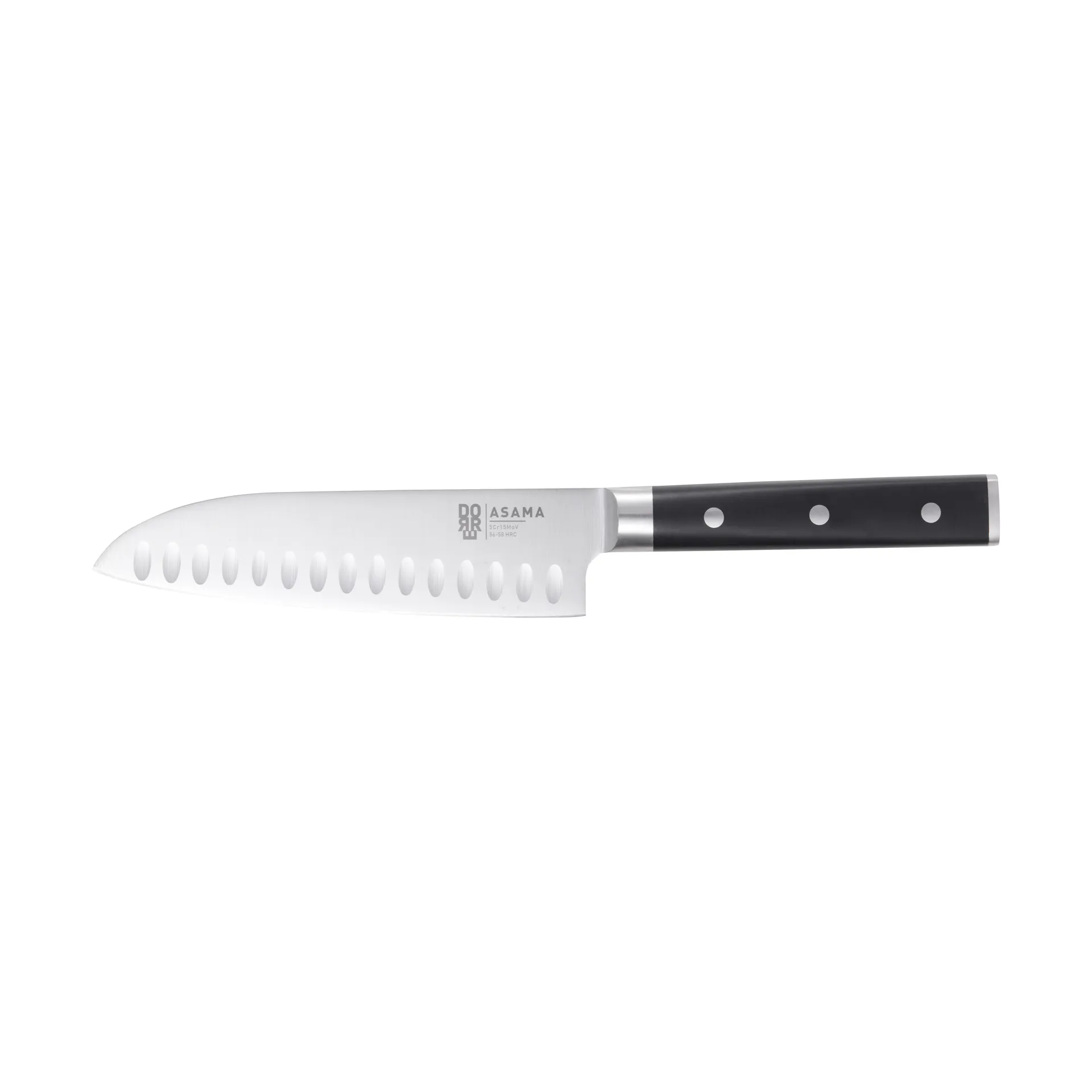 Asama Santoku Küchenmesser 18 cm, Edelstahl Dorre