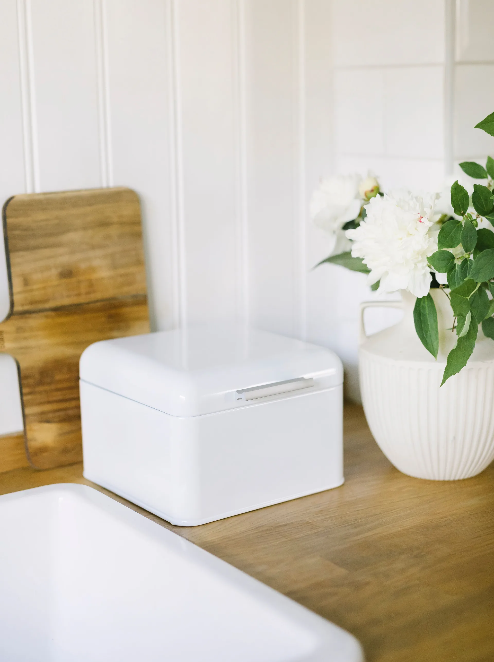 Bella Brotkasten Kohlenstoffstahl 20 x 20cm, Weiß Dorre