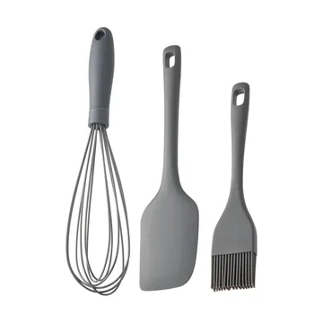 Cookie Utensilienset - Grau, Silikon, 3-teilig - Dorre
