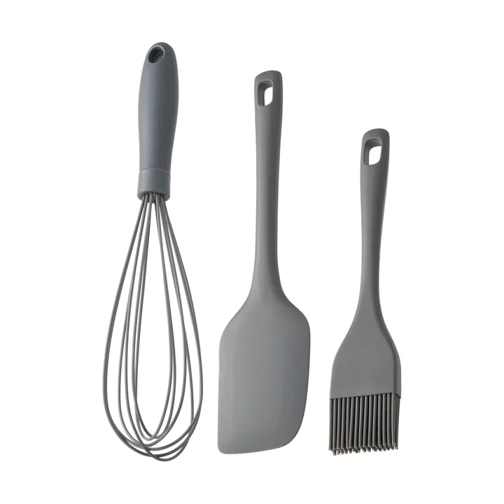 Cookie Utensilienset - Grau, Silikon, 3-teilig - Dorre