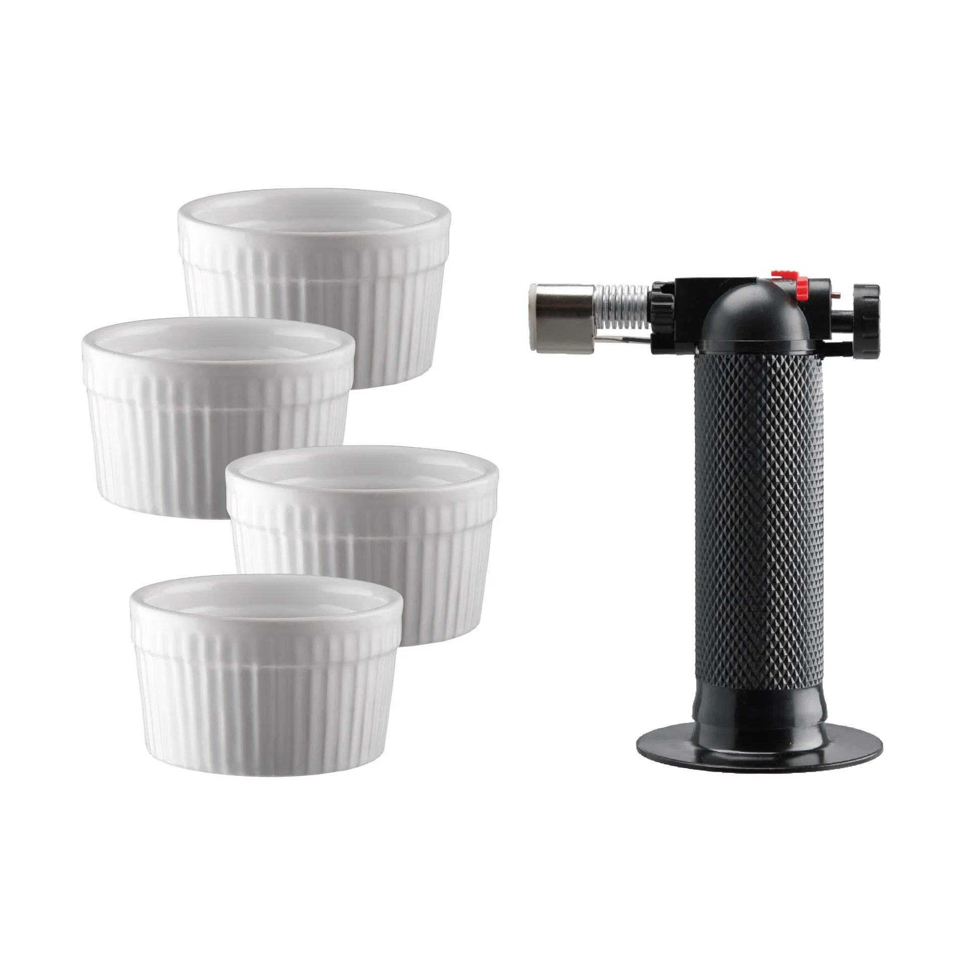 Feuer-Brulee-Set, Keramik, 5-teilig Dorre