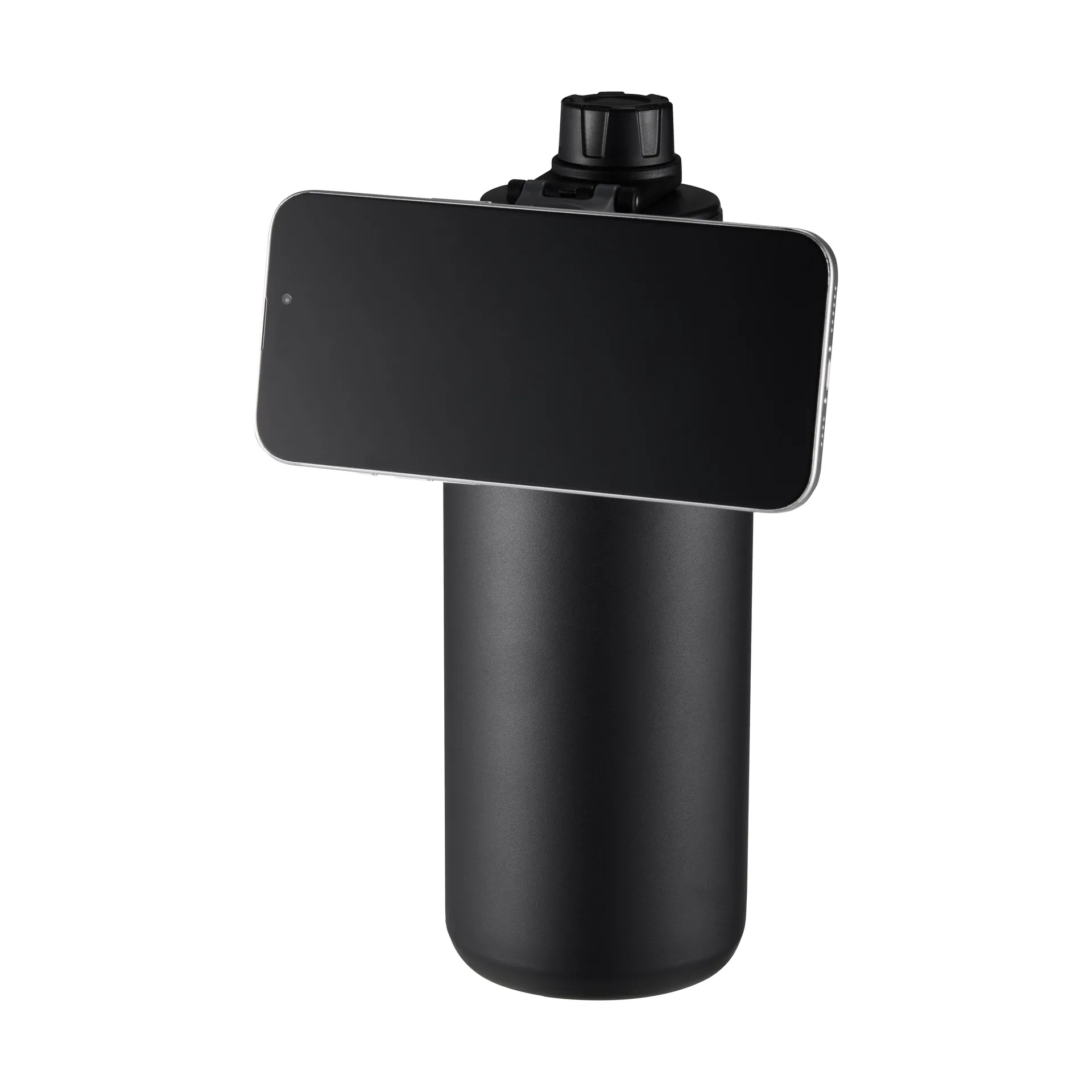 Flory Wasserflasche doppelwandig Mobilmagnet 0,9 L, Schwarz-grau Dorre