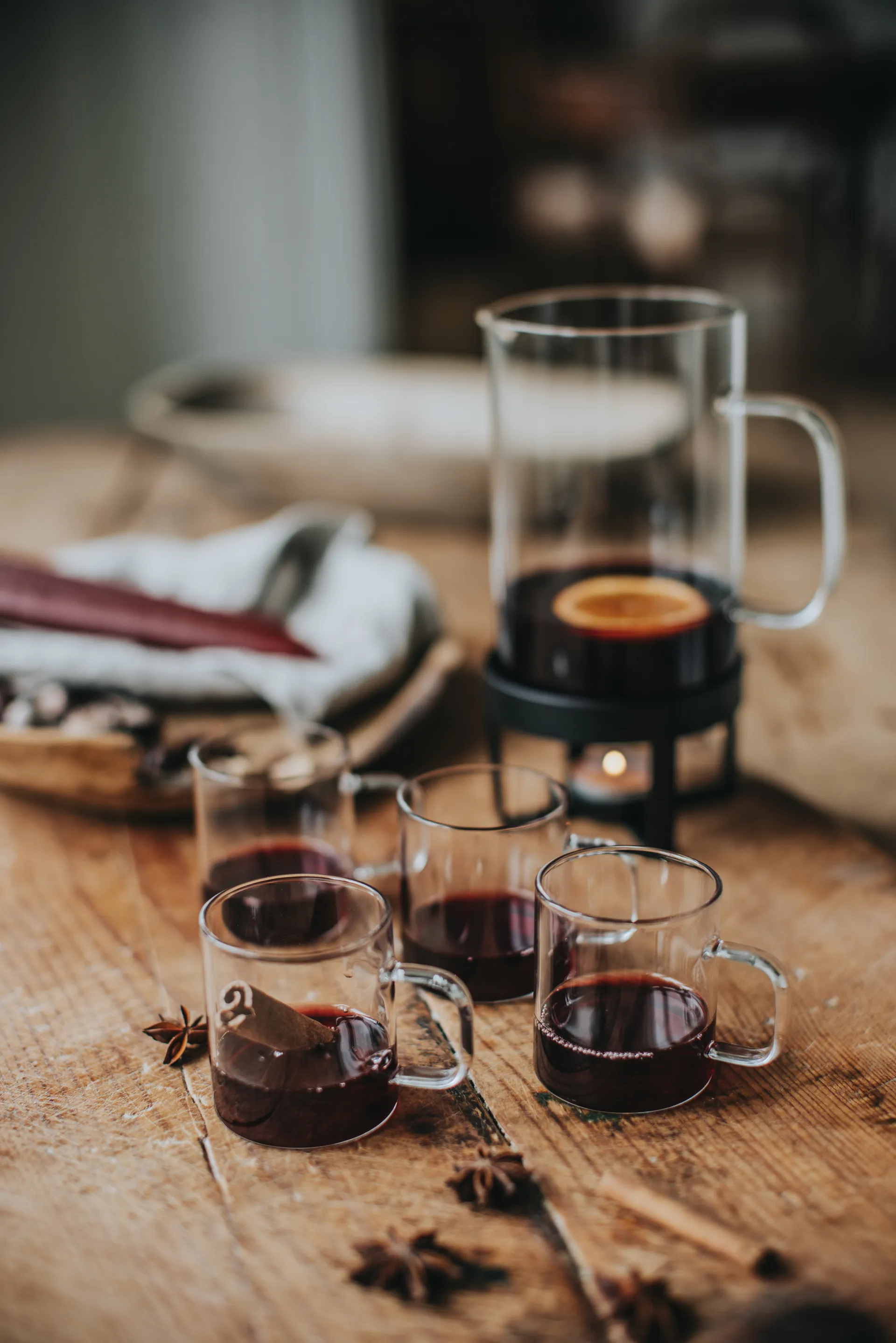 Gerry Glöggkanne Glas 1,2 l, Schwarz Dorre