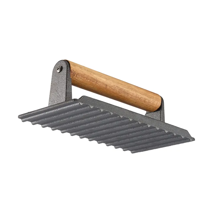 Griffin Grillpresse/Steckgewicht - Gusseisen, Holzgriff, 20×10 cm - Dorre