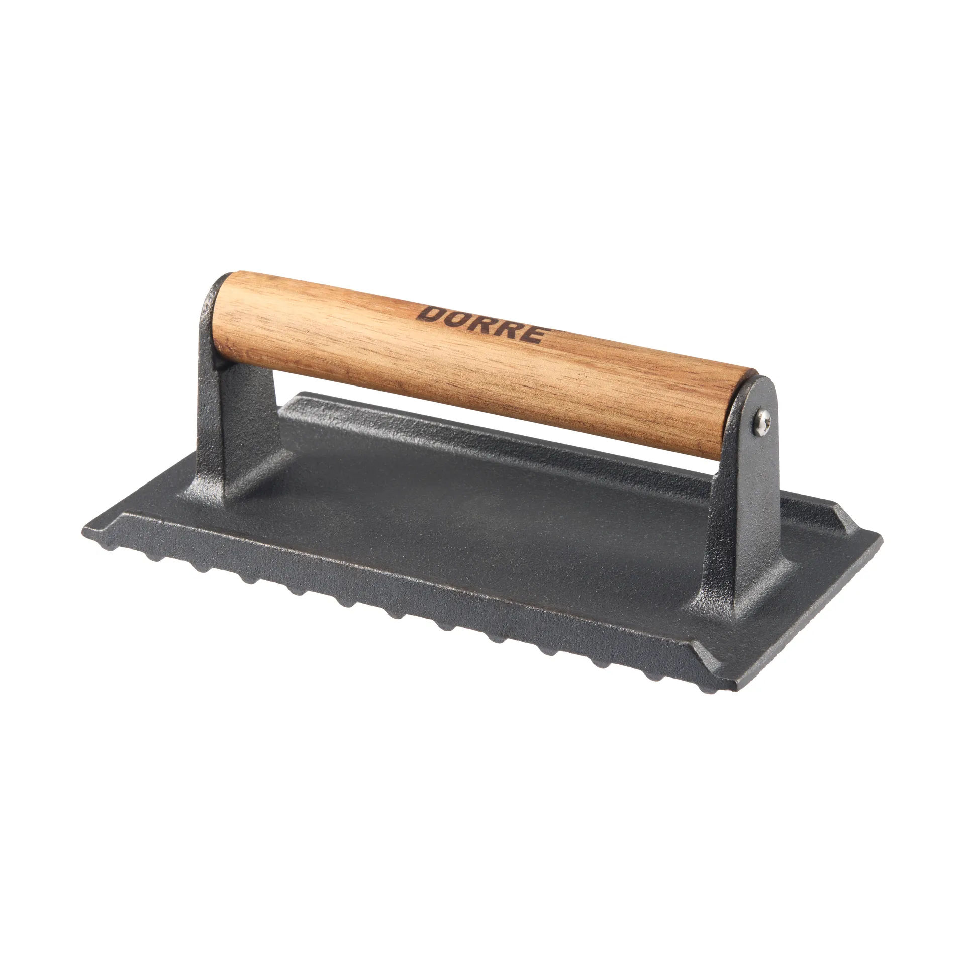 Griffin Grillpresse/Steckgewicht, Gusseisen, Holzgriff, 20×10 cm Dorre