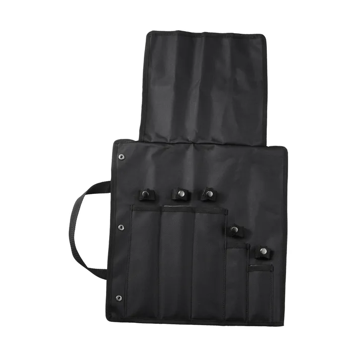 Kadi Messertasche - Schwarzes Nylon, 5 Messerfächer - Dorre