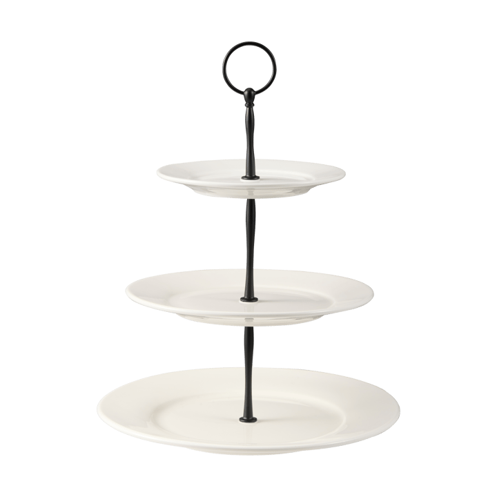 Kafi Etagere 3-stufig Porzellan - Weiß - Dorre