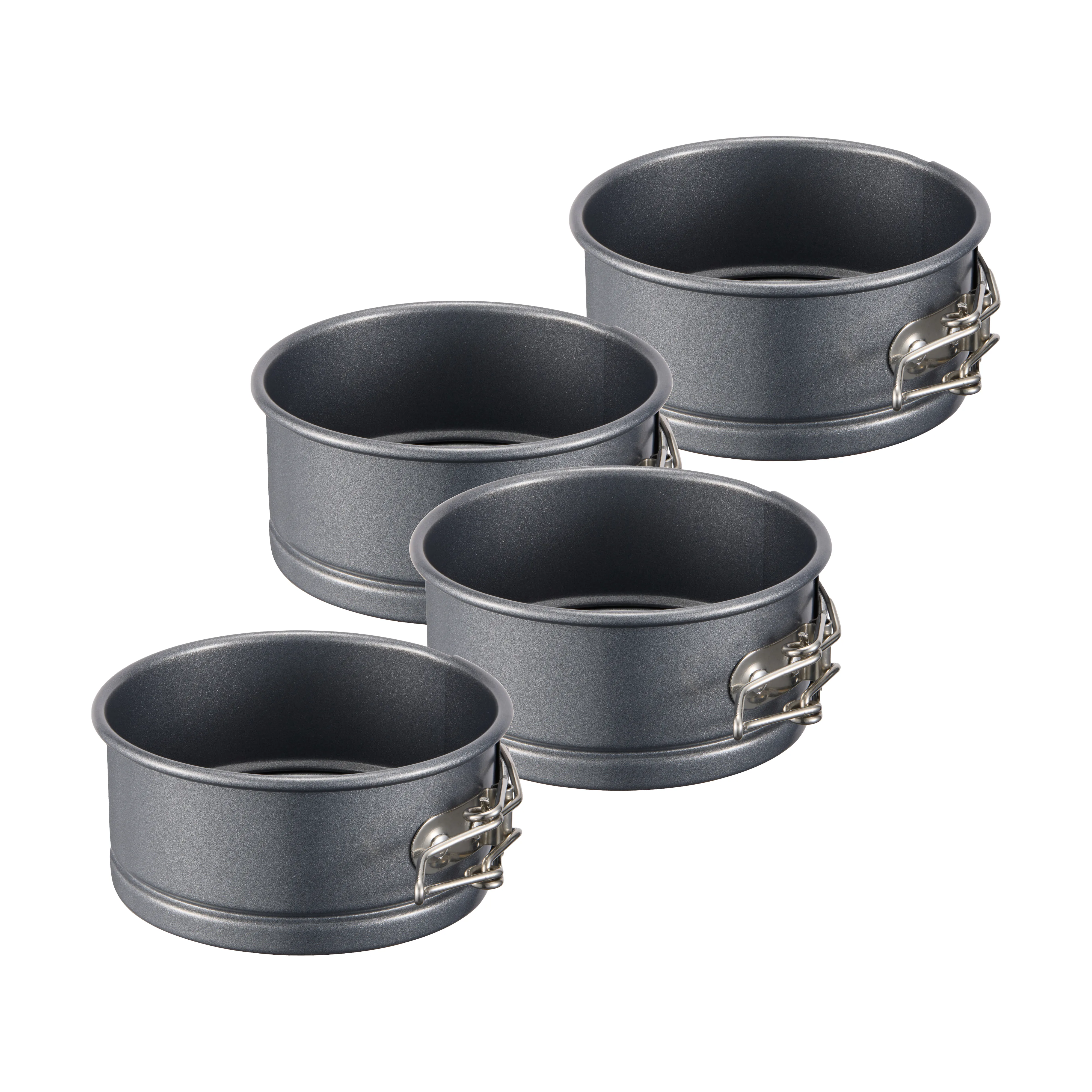 Karabo Mini-Springform Kohlestahl 4er-Pack