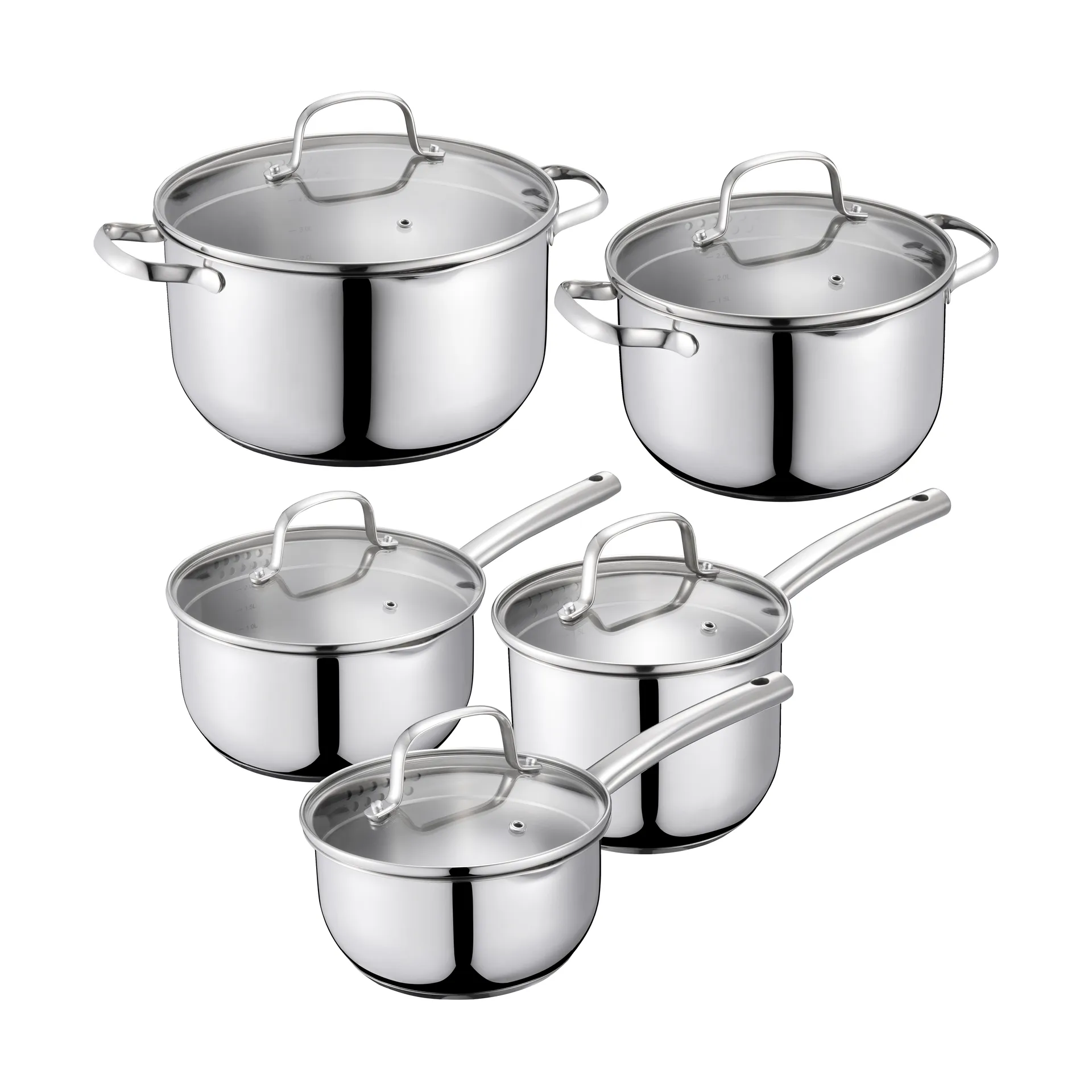 Kerri Topf-Set, Edelstahl, 10 Teile Dorre