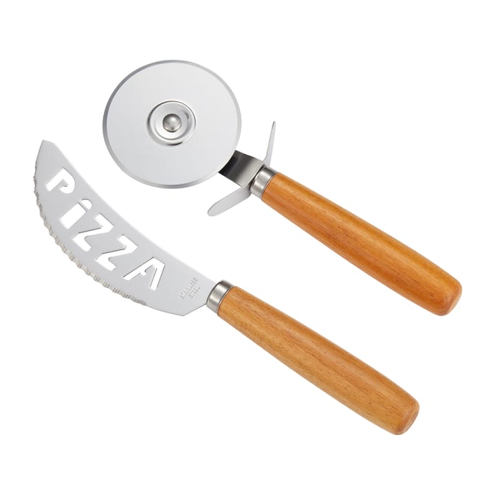 Pino Pizzaset Messer und Pizzaschneider, Akazie-Edelstahl Dorre