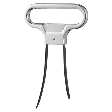 Vale Flaschenöffner Korkenzieher 11x6,4x1 cm - Schwarz-Silber - Dorre