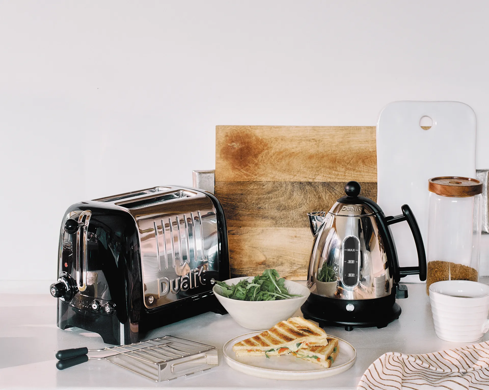 Der Dualit Lite Wasserkocher und Toaster, 2-teiliges Set, Schwarz Dualit