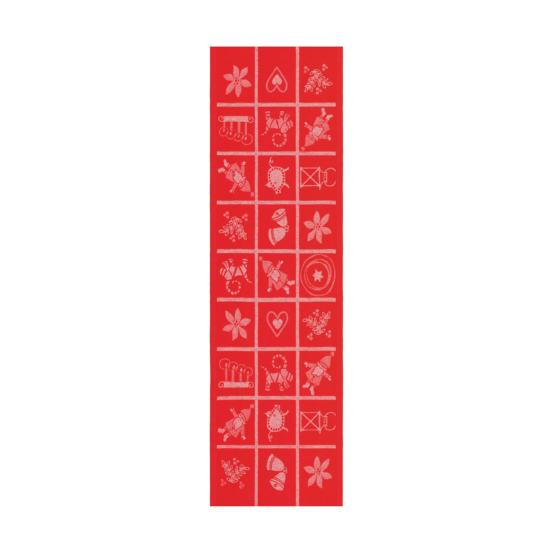 Adventruta Tischläufer 35x120 cm, Rot Ekelund Linneväveri