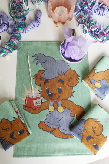 Bamse Küchentuch 35x50 cm - Blau-grün - Ekelund Linneväveri