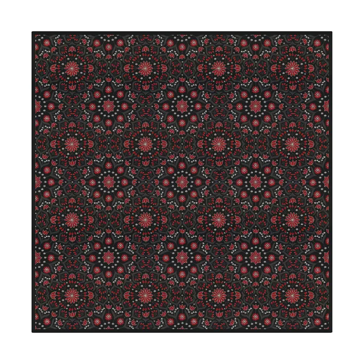 Bettys jul Tischdecke 145x145 cm - Rot-Schwarz - Ekelund Linneväveri