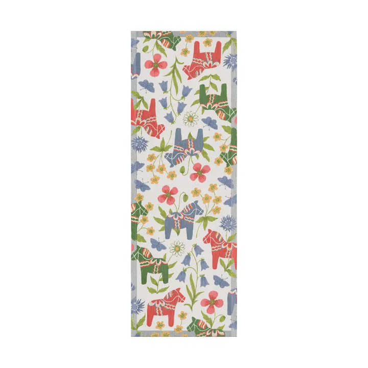 Blomsterhäst Tischläufer 35x100 cm - Multi - Ekelund Linneväveri