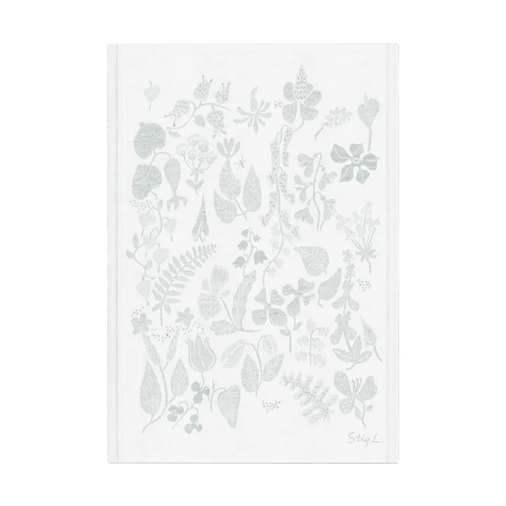 Herbarium Geschirrtuch 35x50 cm - Grau - Ekelund Linneväveri