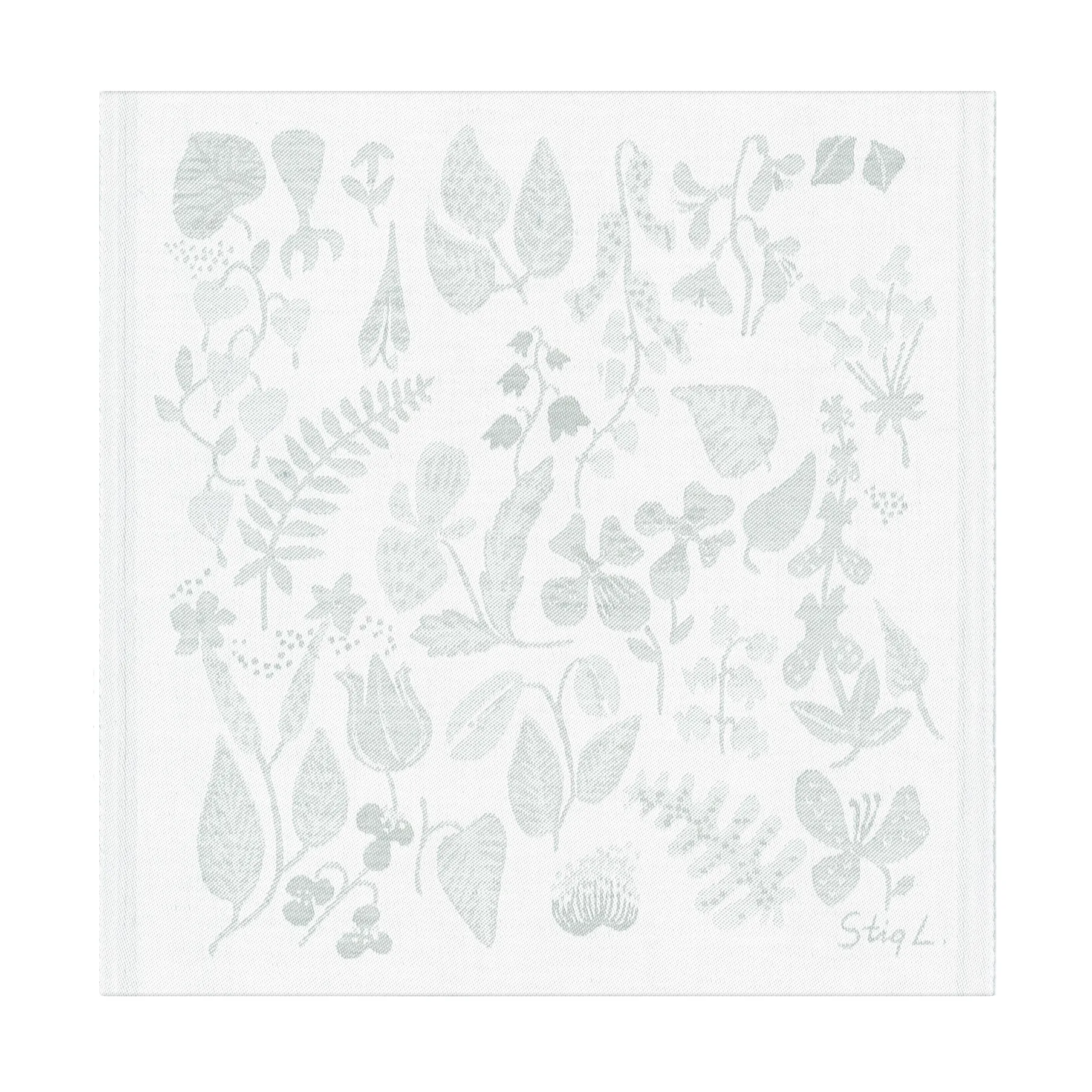 Herbarium Serviette 35x35 cm, Grau Ekelund Linneväveri