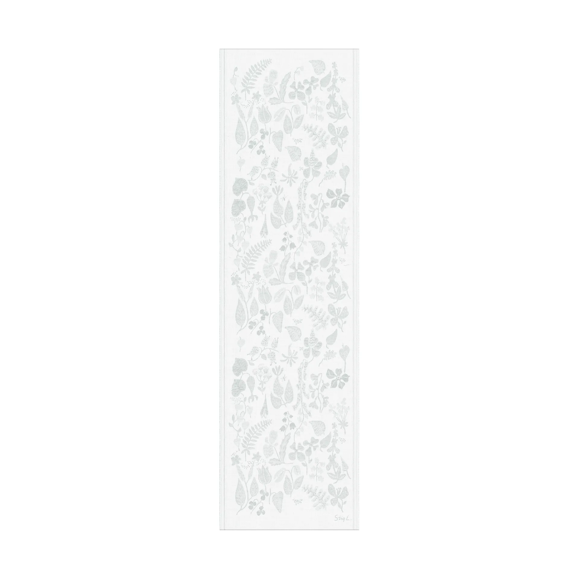 Herbarium Tischläufer 35x120 cm, Grau Ekelund Linneväveri