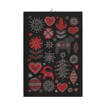 Julnatt Geschirrtuch 35x50 cm - Schwarz - Ekelund Linneväveri